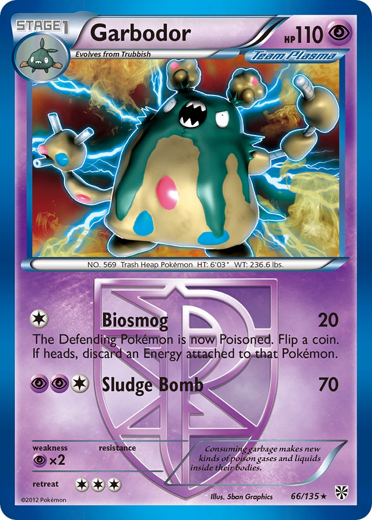 Garbodor (66/135) [Black & White: Plasma Storm] - Dark Crystal Cards