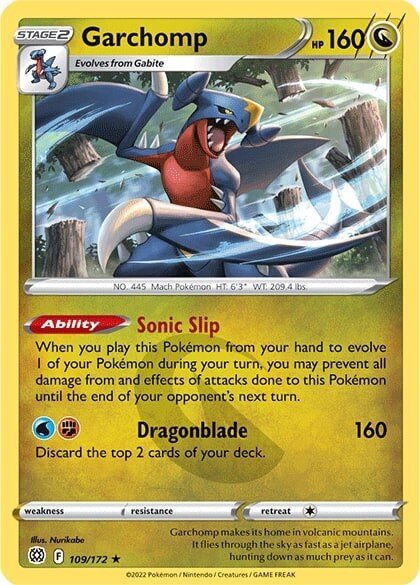 Garchomp (109/172) [Sword & Shield: Brilliant Stars] - Dark Crystal Cards