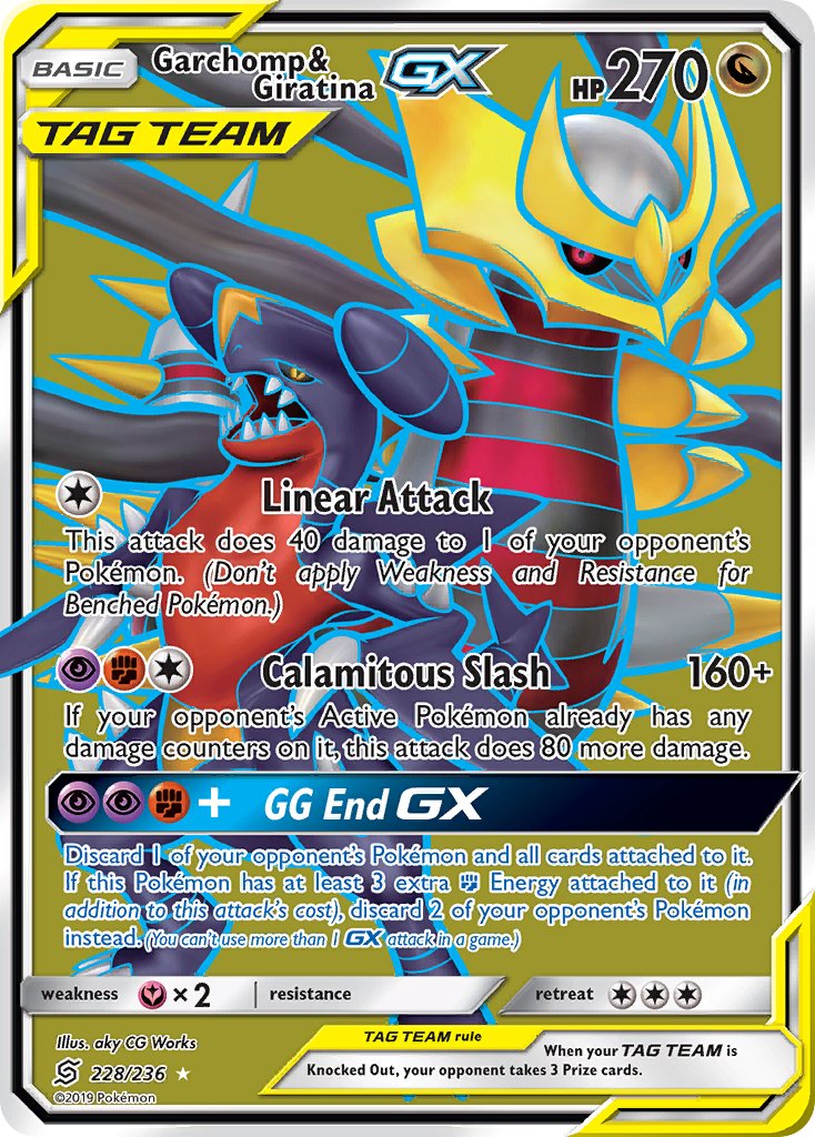Garchomp & Giratina GX (228/236) [Sun & Moon: Unified Minds] - Dark Crystal Cards