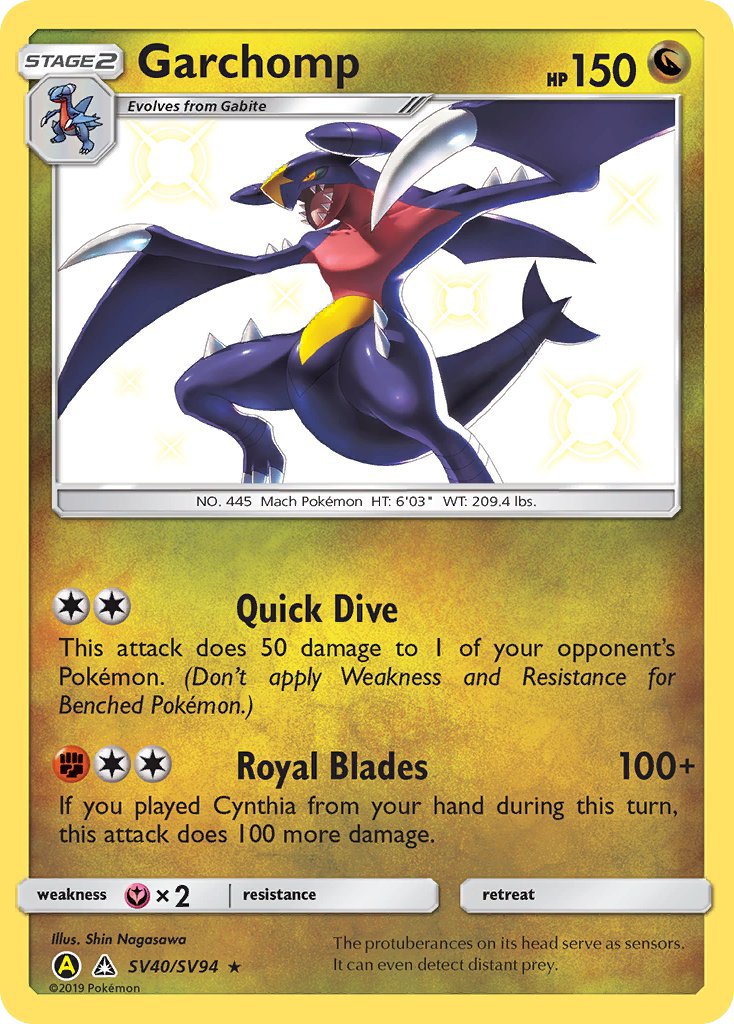 Garchomp (SV40/SV94) [Sun & Moon: Hidden Fates - Shiny Vault] - Dark Crystal Cards
