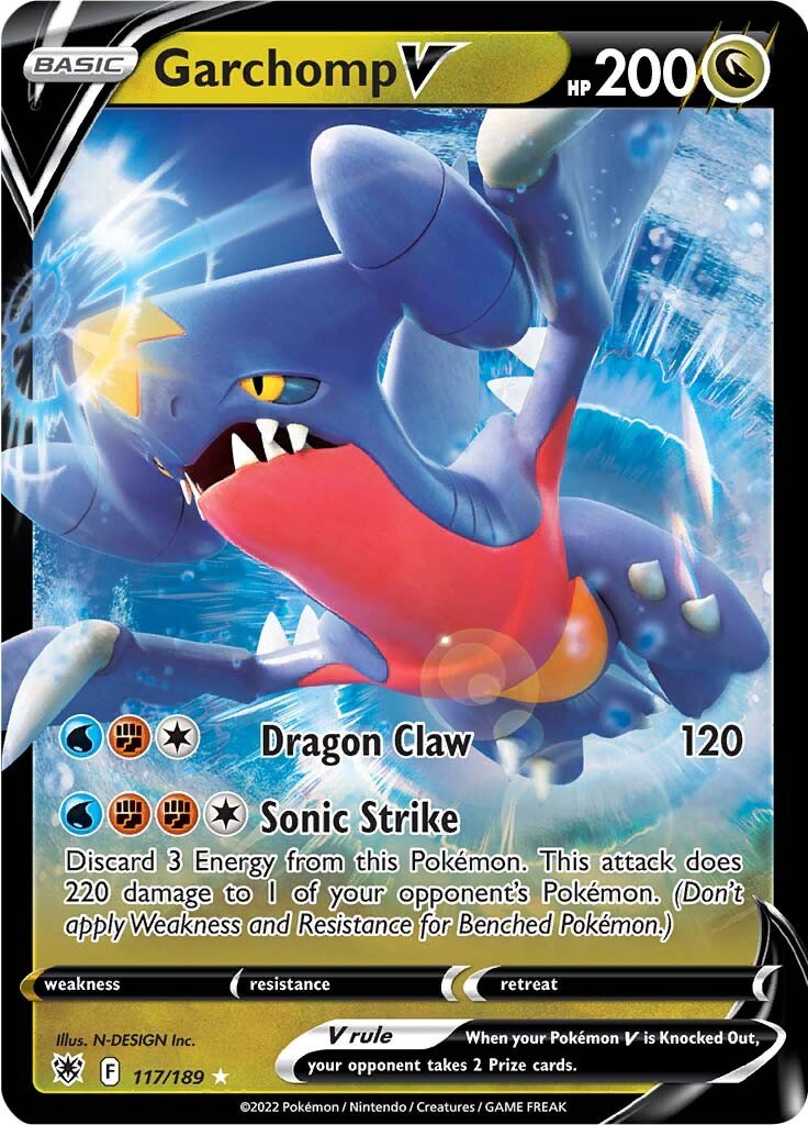 Garchomp V (117/189) [Sword & Shield: Astral Radiance] - Dark Crystal Cards