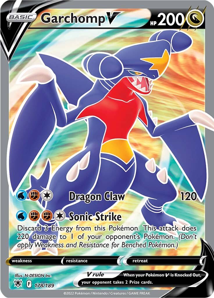 Garchomp V (178/189) [Sword & Shield: Astral Radiance] - Dark Crystal Cards