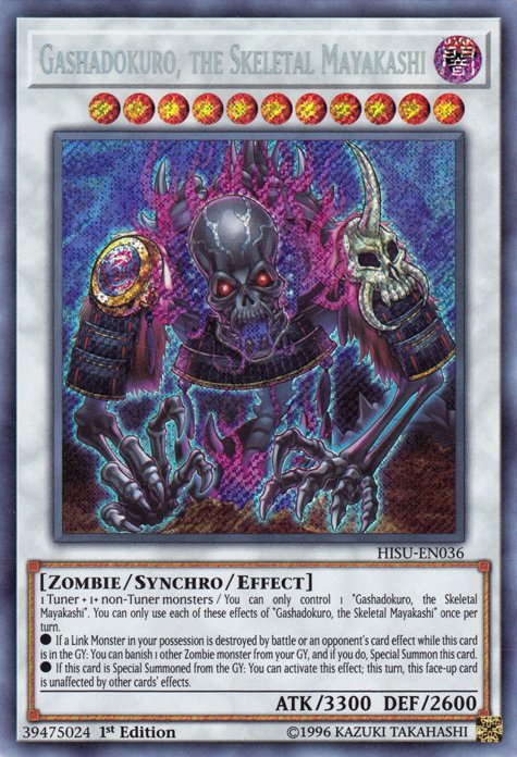 Gashadokuro, the Skeletal Mayakashi [HISU - EN036] Secret Rare - Dark Crystal Cards