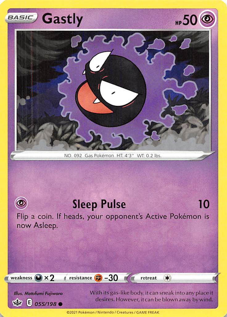 Gastly (055/198) [Sword & Shield: Chilling Reign] - Dark Crystal Cards