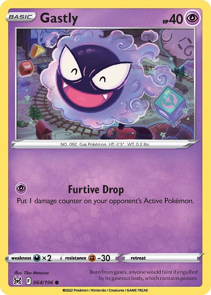 Gastly (064/196) [Sword & Shield: Lost Origin] - Dark Crystal Cards