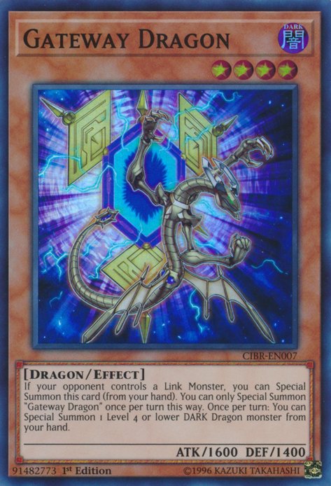 Gateway Dragon [CIBR - EN007] Super Rare - Dark Crystal Cards