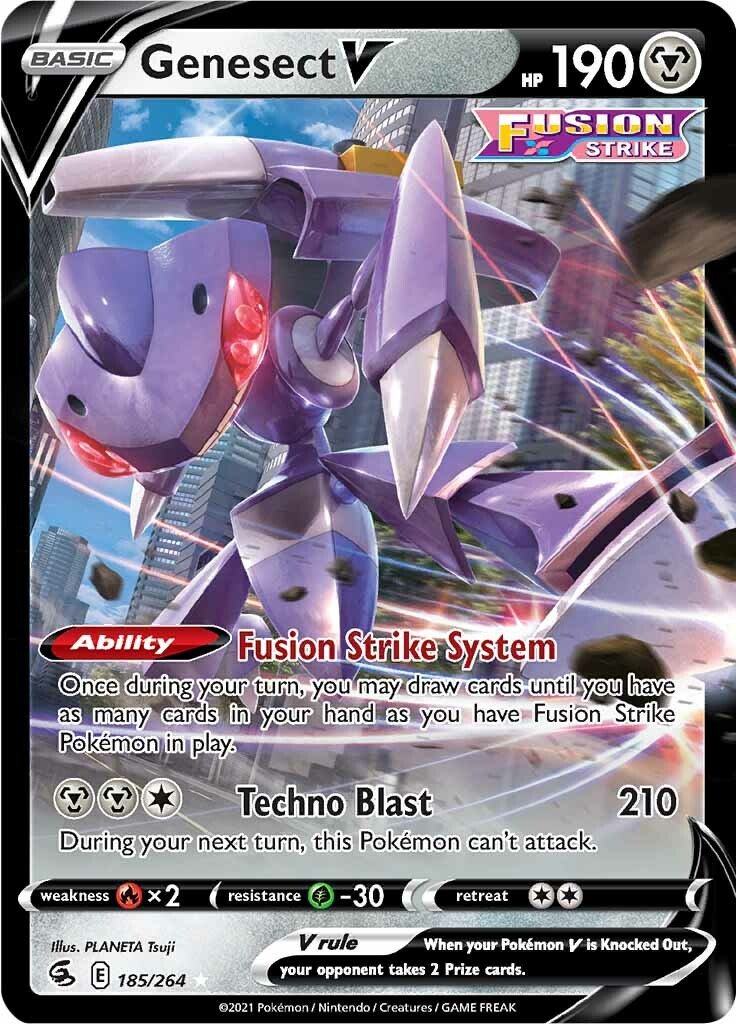 Genesect V (185/264) [Sword & Shield: Fusion Strike] - Dark Crystal Cards
