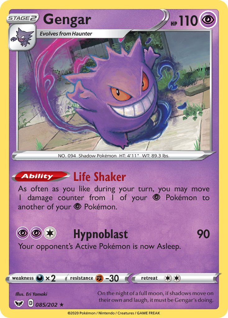 Gengar (085/202) [Sword & Shield: Base Set] - Dark Crystal Cards
