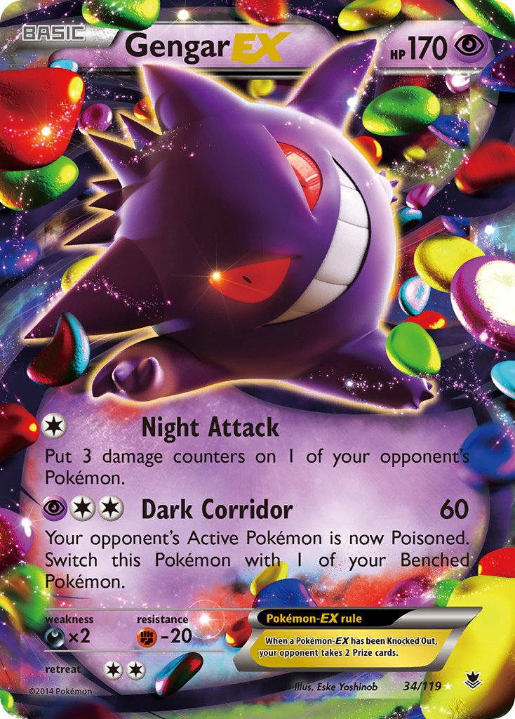 Gengar EX (34/119) [XY: Phantom Forces] - Dark Crystal Cards