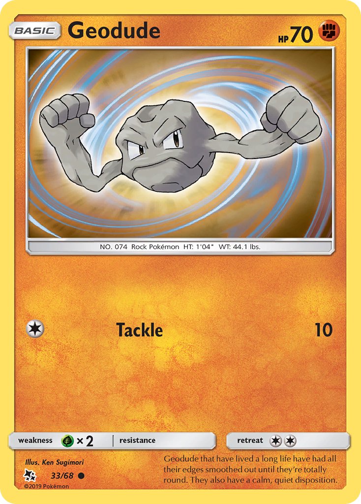 Geodude (33/68) [Sun & Moon: Hidden Fates] - Dark Crystal Cards