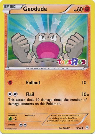 Geodude (43/83) (Toys R Us Promo) [XY: Generations] - Dark Crystal Cards