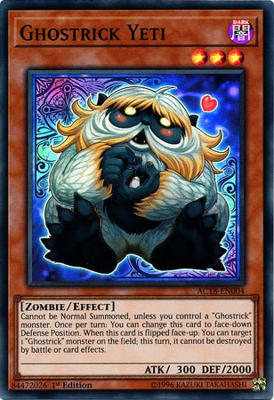 Ghostrick Yeti [AC18 - EN004] Super Rare - Dark Crystal Cards