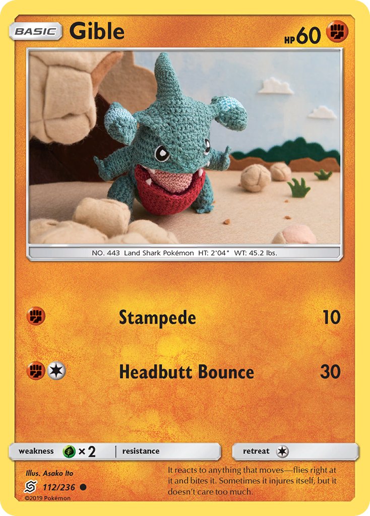 Gible (112/236) [Sun & Moon: Unified Minds] - Dark Crystal Cards