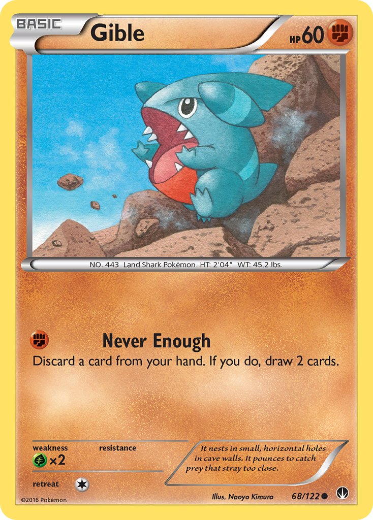 Gible (68/122) [XY: BREAKpoint] - Dark Crystal Cards