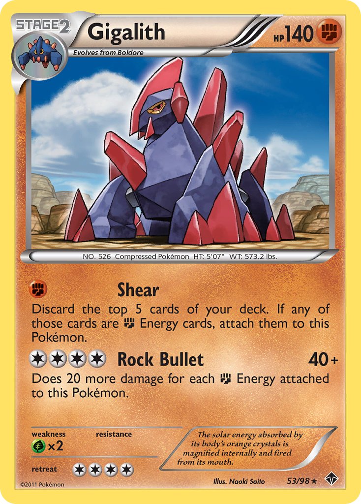 Gigalith (53/98) [Black & White: Emerging Powers] - Dark Crystal Cards