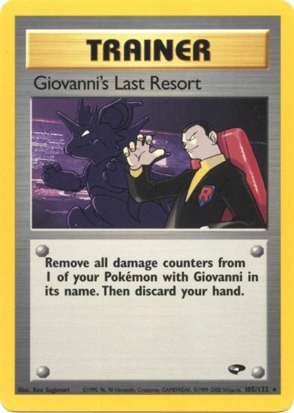 Giovanni's Last Resort (105/132) [Gym Challenge Unlimited] - Dark Crystal Cards