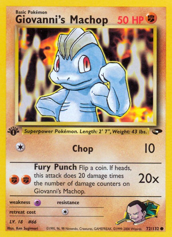 Giovanni's Machop (72/132) [Gym Challenge 1st Edition] - Dark Crystal Cards
