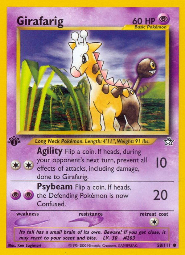 Girafarig (58/111) [Neo Genesis 1st Edition] - Dark Crystal Cards
