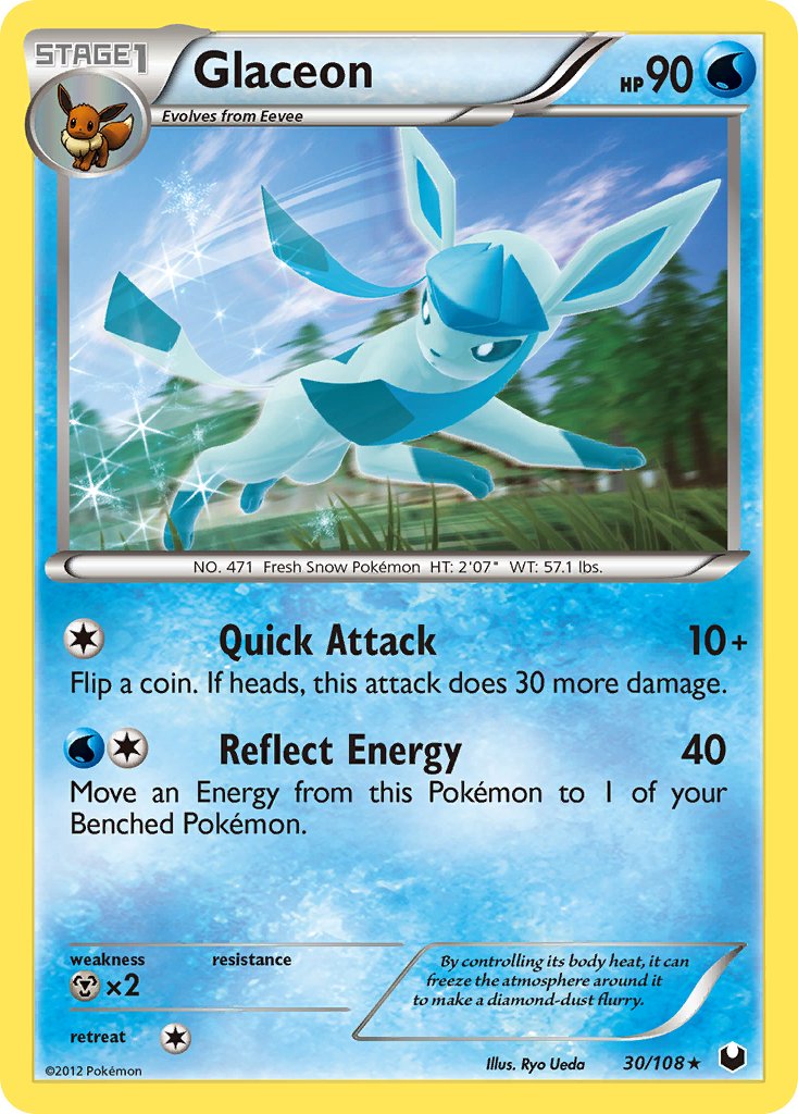 Glaceon (30/108) [Black & White: Dark Explorers] - Dark Crystal Cards