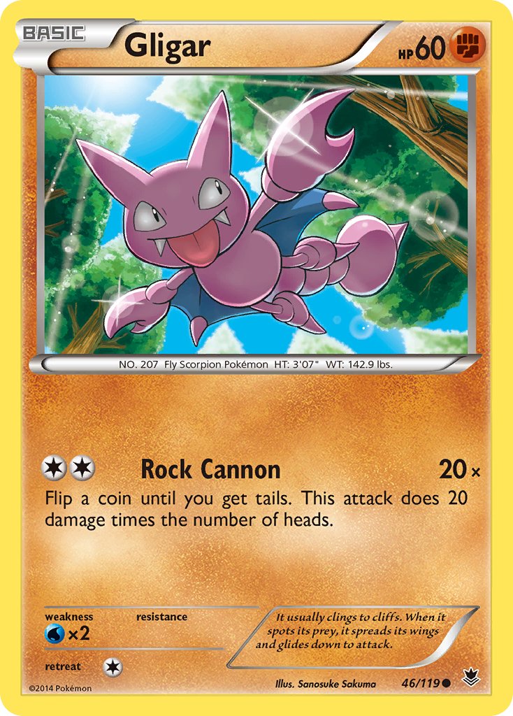 Gligar (46/119) [XY: Phantom Forces] - Dark Crystal Cards