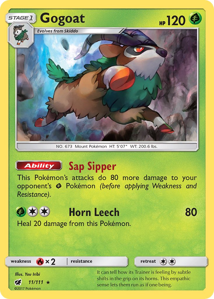 Gogoat (11/111) [Sun & Moon: Crimson Invasion] - Dark Crystal Cards
