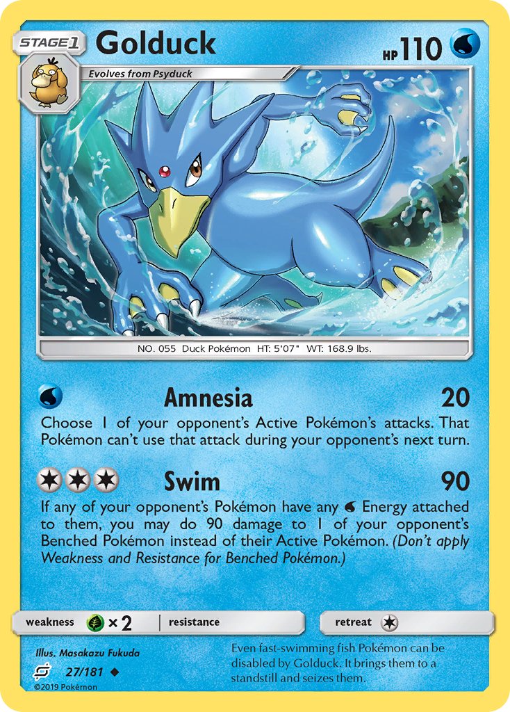 Golduck (27/181) [Sun & Moon: Team Up] - Dark Crystal Cards