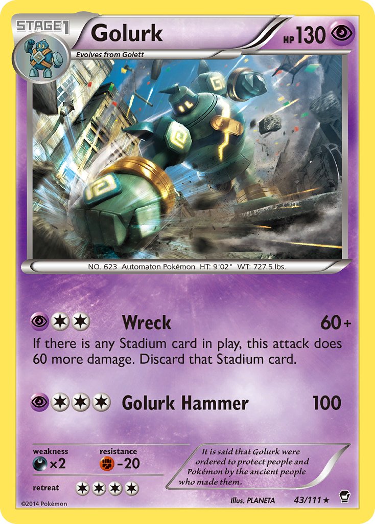 Golurk (43/111) [XY: Furious Fists] - Dark Crystal Cards