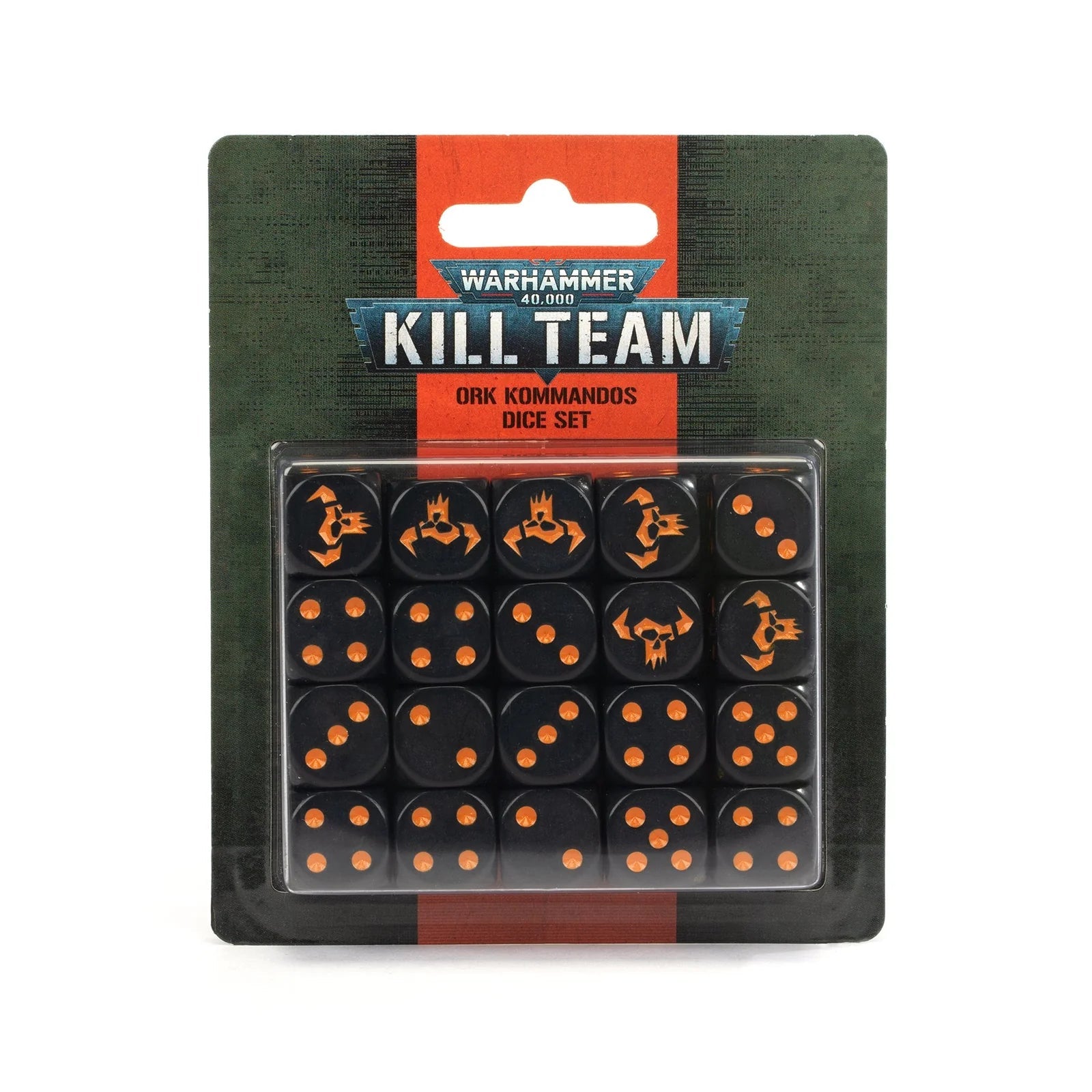 Kill Team Ork Kommandos Dice Set - Dark Crystal Cards