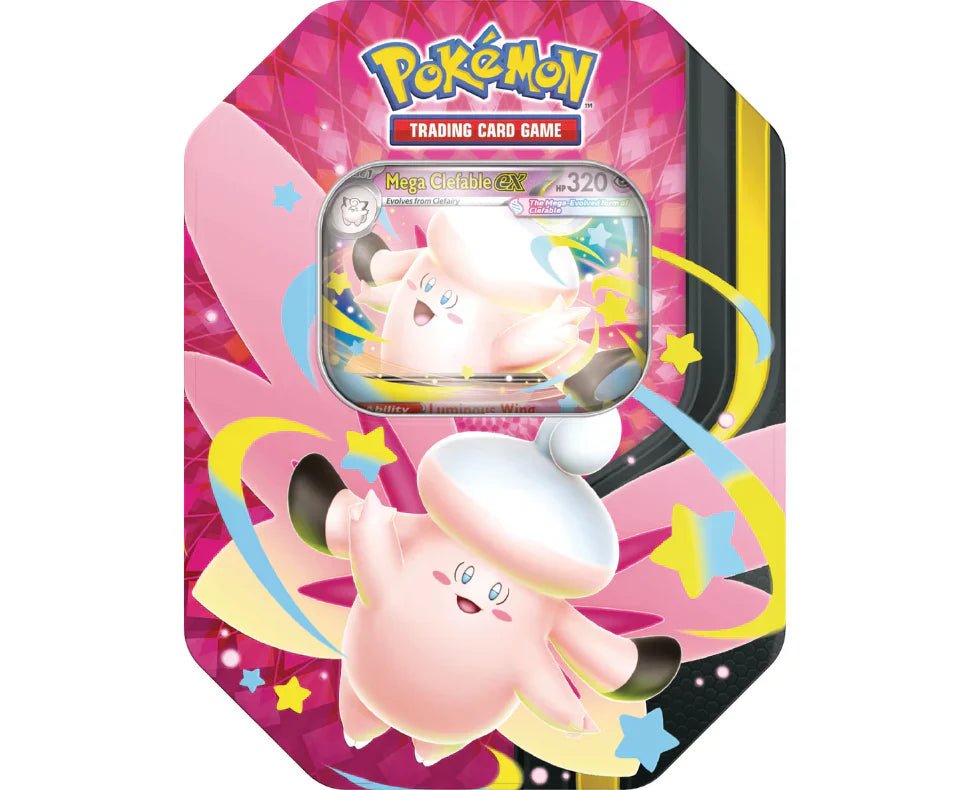 Mega Moonlight Tin Mega Clefable EX - Dark Crystal Cards