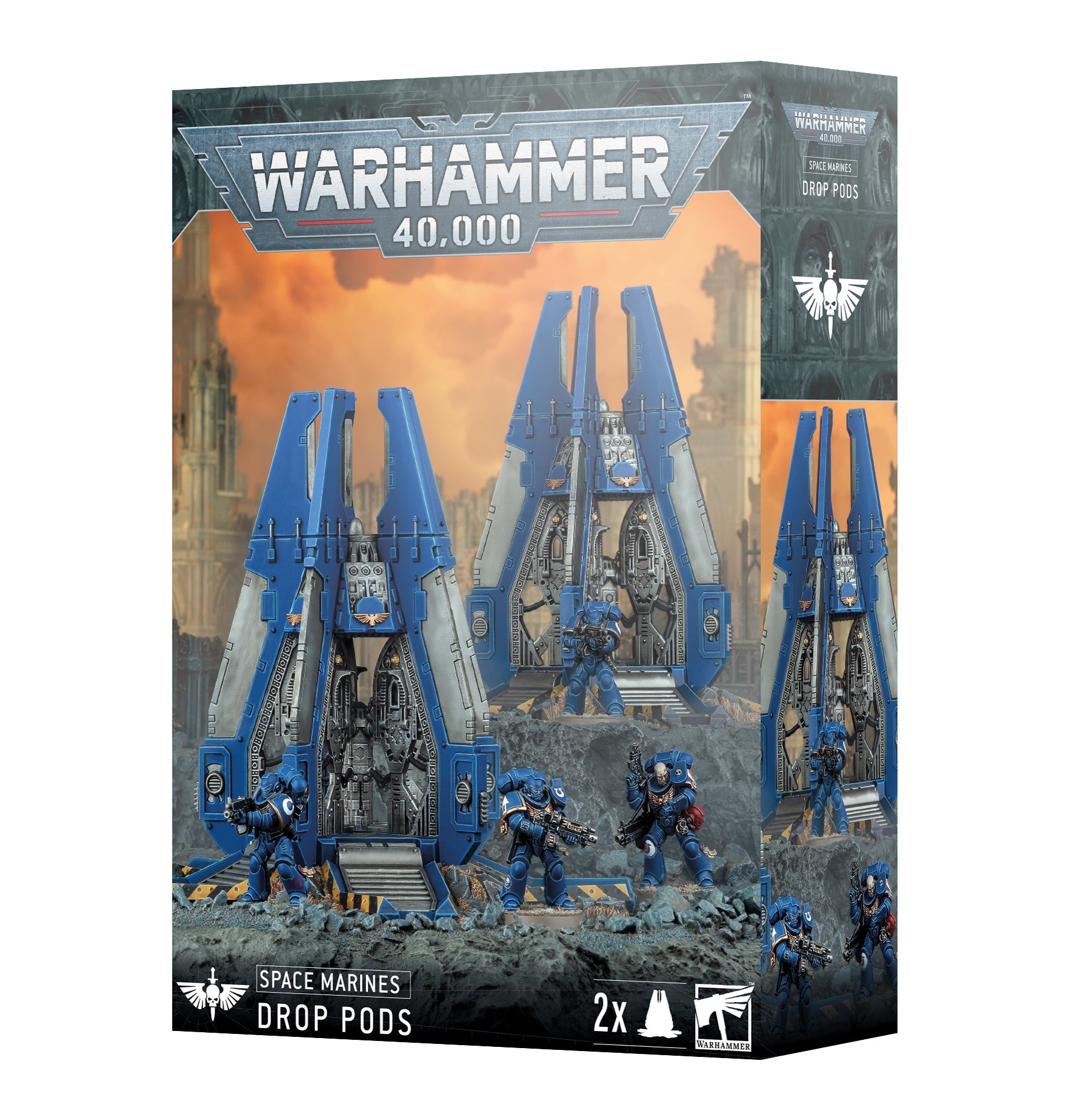Pre - order Space Marines Drop Pods - Dark Crystal Cards