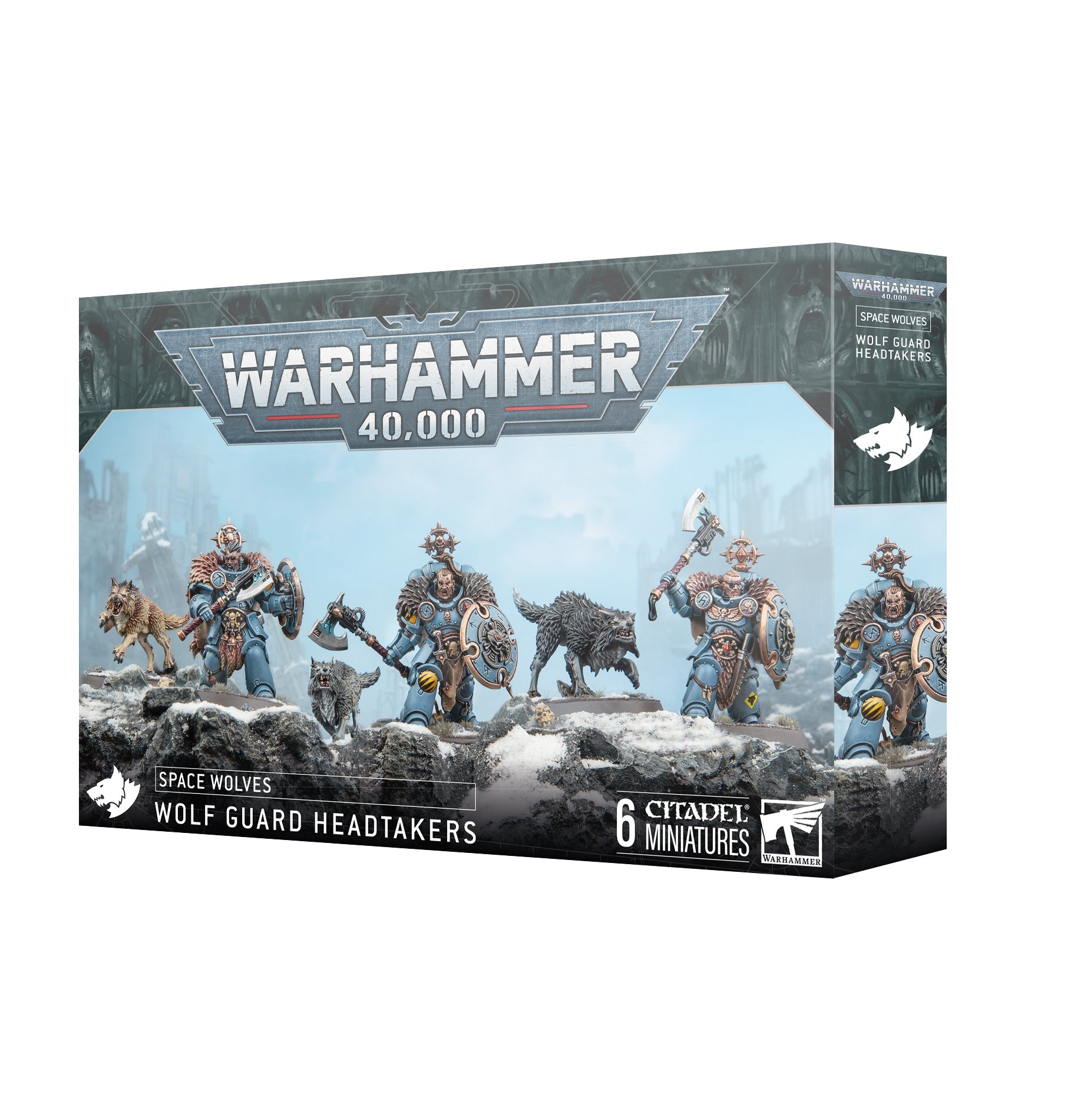 Pre - order Space Wolves Wolf Guard Headtakers - Dark Crystal Cards
