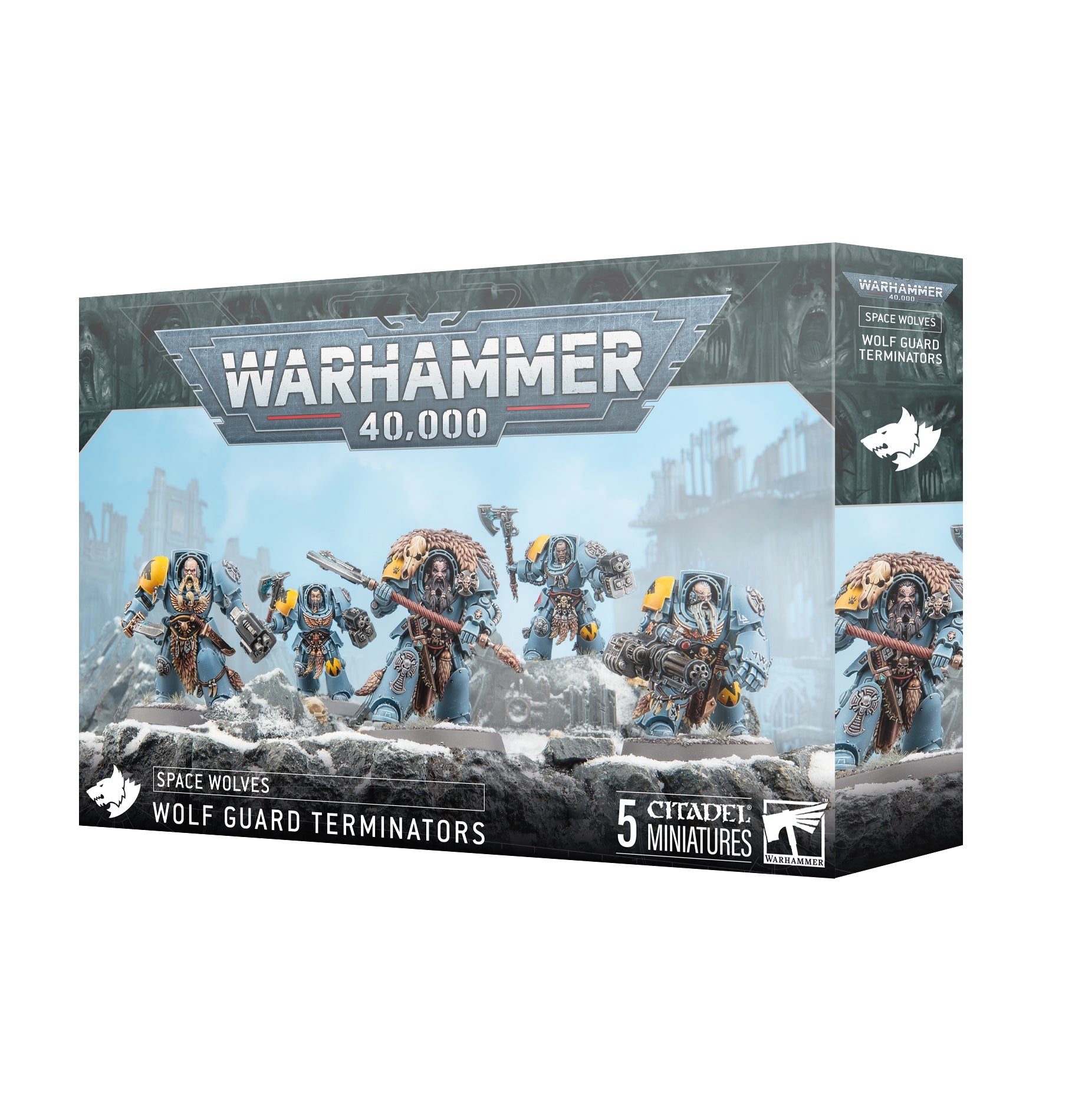Pre - order Space Wolves Wolf Guard Terminators - Dark Crystal Cards