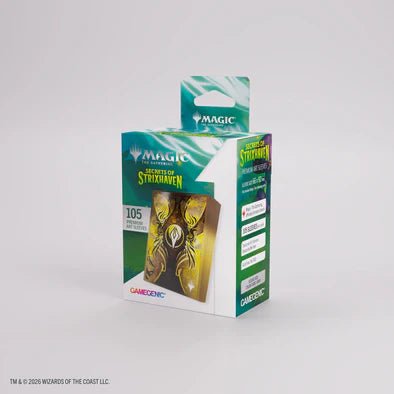 Secrets of Strixhaven Premium Art Sleeves 105ct - Silverquill - Dark Crystal Cards