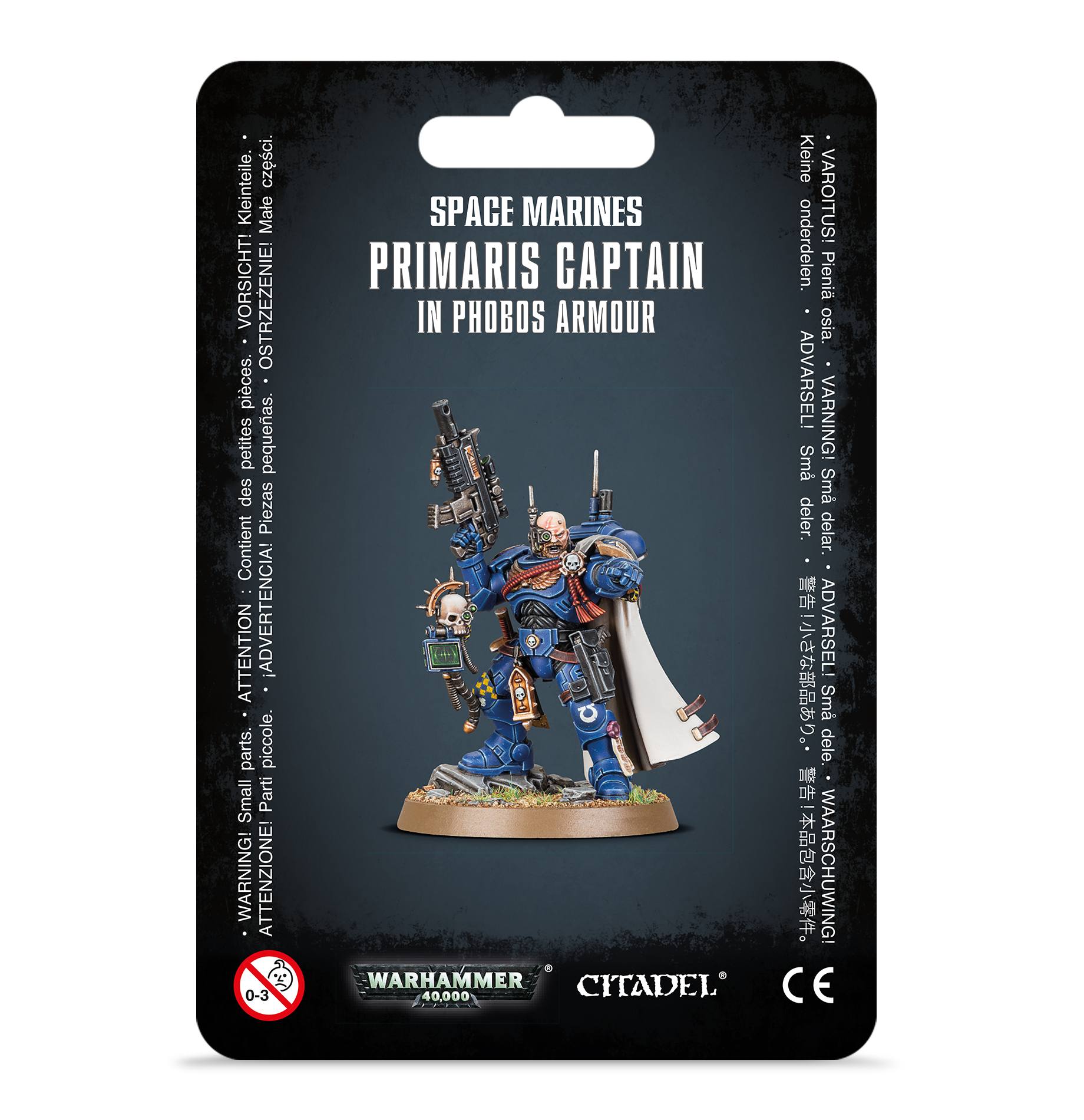 Space Marine Primaris Captain in Phobos Armour - Dark Crystal Cards