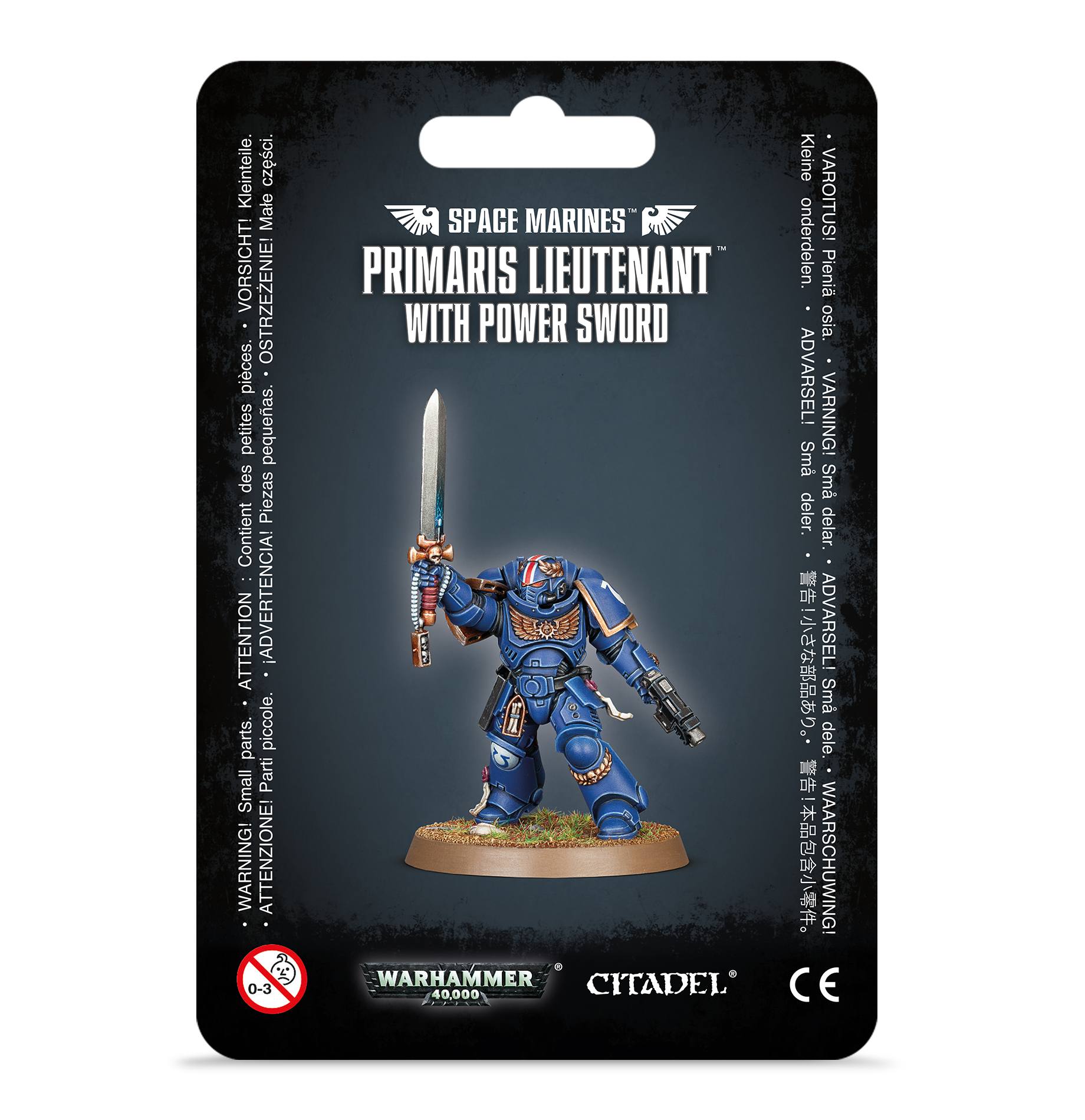 Space Marines Primaris Lieutenant with Power Sword - Dark Crystal Cards