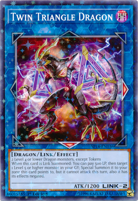 Twin Triangle Dragon (Starfoil) [SP18-EN036] Starfoil Rare