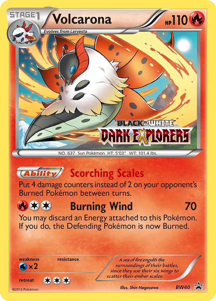 Volcarona (BW40) (Staff Prerelease Promo) [Black & White: Black Star Promos]