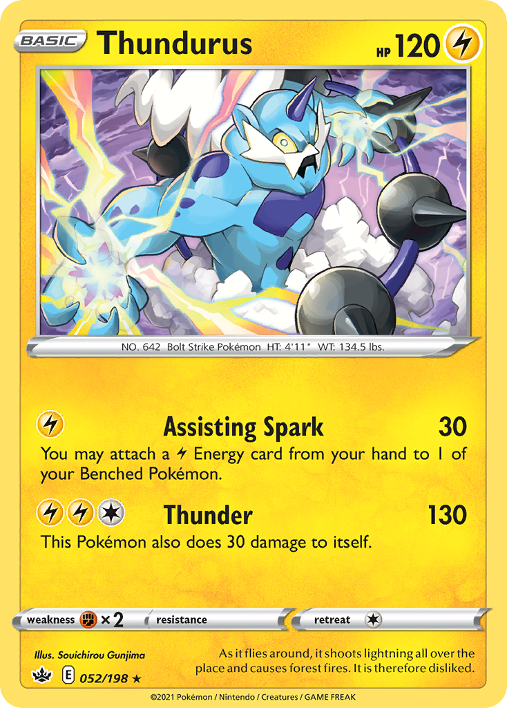 Thundurus (52/198) (Theme Deck exclusive) [Sword & Shield: Chilling Reign]