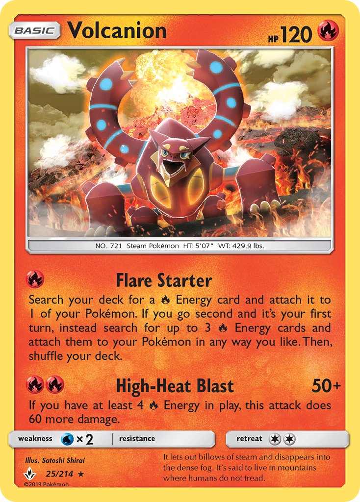 Volcanion (25/214) (Theme Deck Exclusive) [Sun & Moon: Unbroken Bonds]