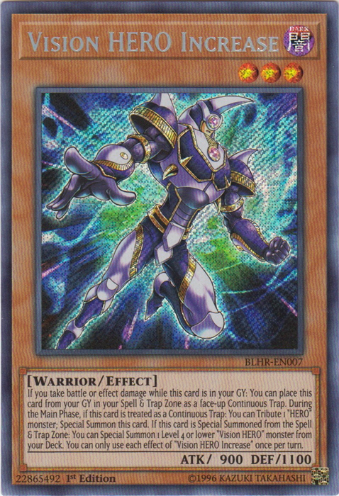 Vision HERO Increase [BLHR-EN007] Secret Rare