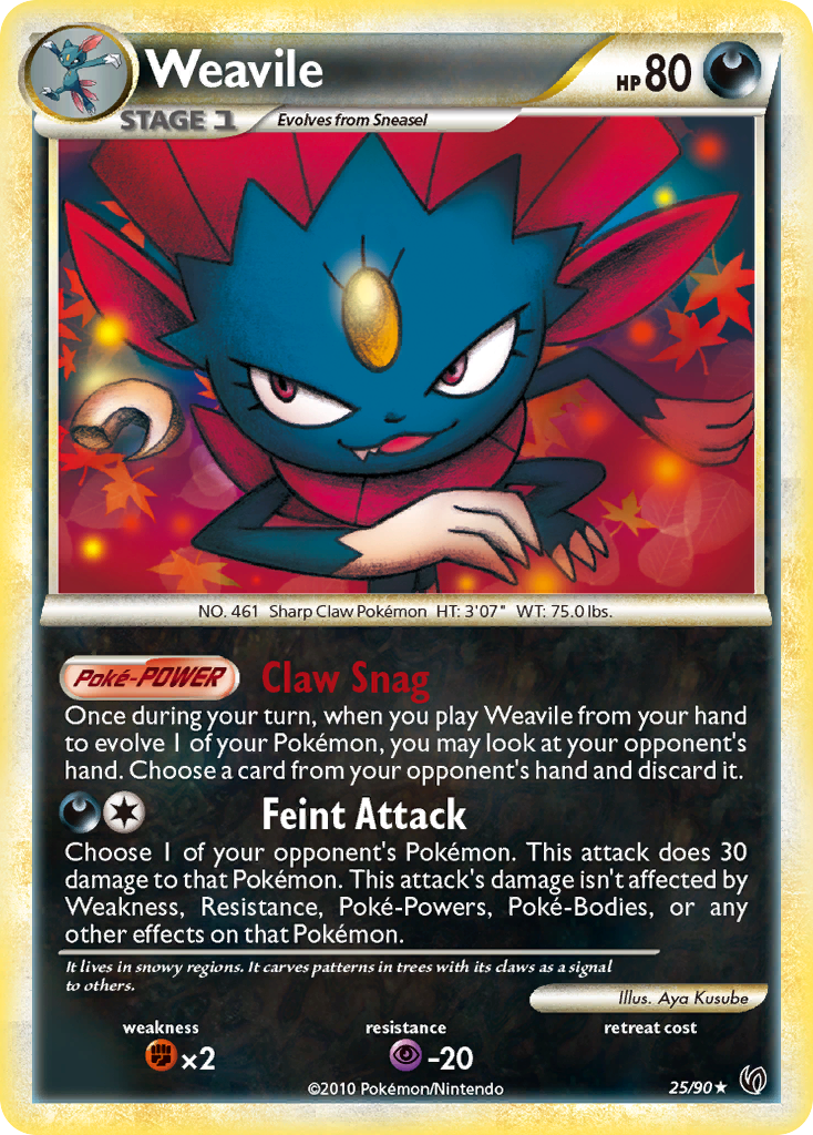 Weavile (25/90) [HeartGold & SoulSilver: Undaunted]